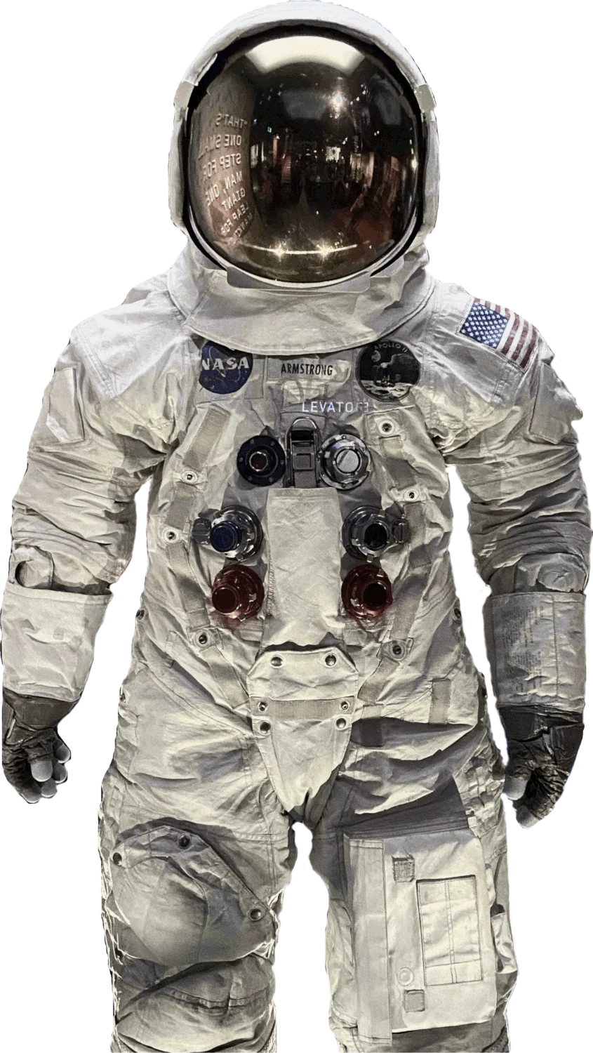 The space suit worn by Neil Armstrong on the mission to the moon